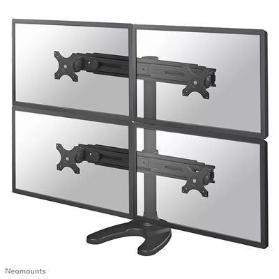Neomounts 19-30" x4 Monitor Desk Mount, näyttövarsi/jalusta pöydälle neljälle näytölle, musta