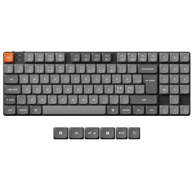 Keychron K13 Max, langaton mekaaninen näppäimistö, 80%, Gateron Jupiter Brown, Carbon Black