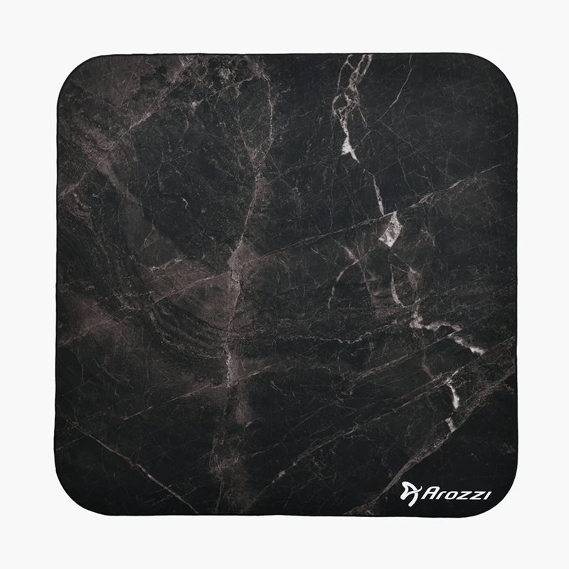 Arozzi ZONA Quattro Floor Pad, Black Marble -tuolimatto, musta / harmaa