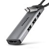 AXAGON (Outlet) 3.2 Gen1 USB-C 4-in-1 -telakka,  hopea