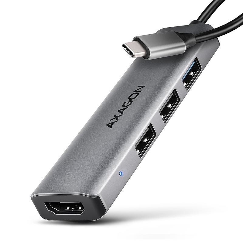 AXAGON (Outlet) 3.2 Gen1 USB-C 4-in-1 -telakka,  hopea