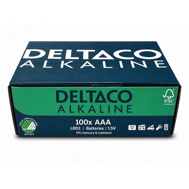 Deltaco AAA/LR03-paristo, 100kpl