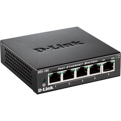 D-Link Ethernet kytkin DES-105, 5x10/100Mbps