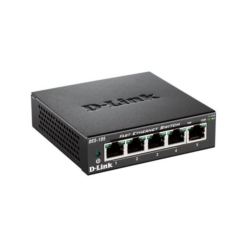 D-Link Ethernet kytkin DES-105, 5x10/100Mbps
