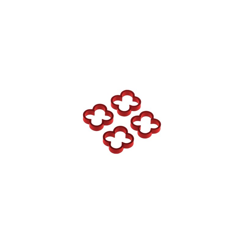 Alphacool Eiskamm Alu X4 - 4mm punainen - 4kpl