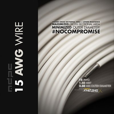 MDPC-X 15 AWG Wire -sähköjohto, 1m, kermanvalkoinen