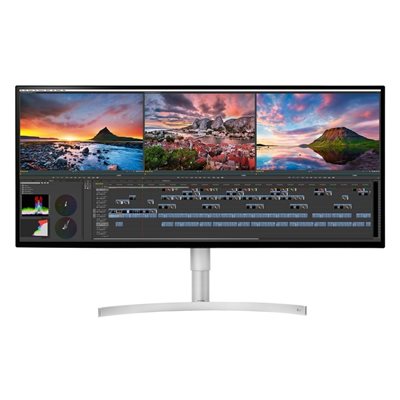 LG 34" 34WK95U-W, UltraWide 5K2K -monitori, valkoinen/hopea