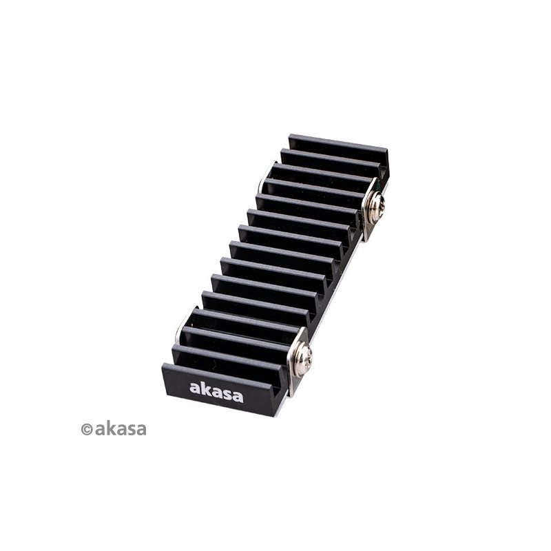 Akasa Gecko Pro, passiivinen jäähdytysratkaisu M.2 2280 SSD-levylle, musta
