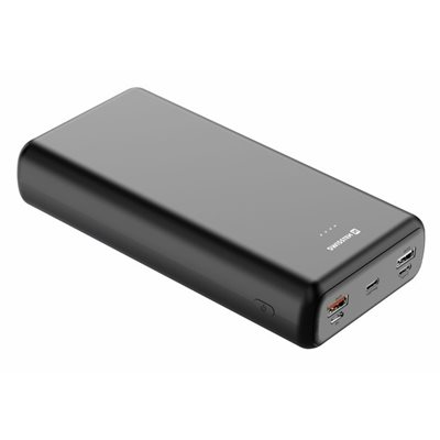 Swissten Varavirtalähde, 30 000mAh, USB-C PD + 2x USB-A, harmaa