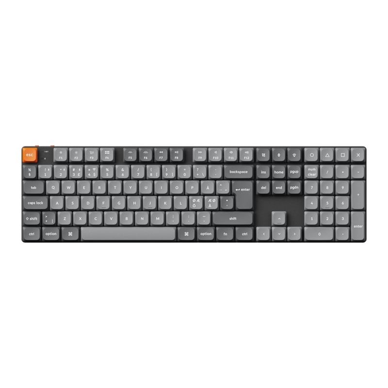 Keychron K5 Max, langaton mekaaninen näppäimistö, 100%, Low Profile Gateron Red, monivärinen