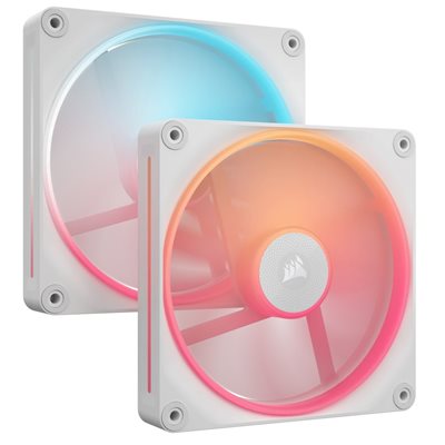 Corsair iCUE LINK LX140-R RGB Reverse Starter Kit - Dual Pack, 120mm PWM-laitetuuletinsarja, valkoinen