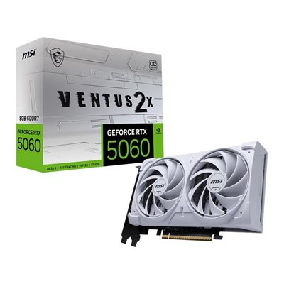 MSI GeForce RTX 5060 VENTUS 2X OC WHITE -näytönohjain, 8GB GDDR7