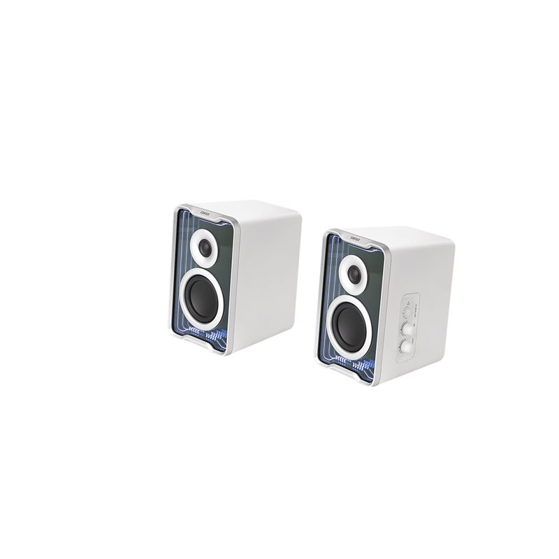 Edifier QR30 -pöytäkaiuttimet, Bluetooth 5.4, TempoAbyss RGB, valkoinen