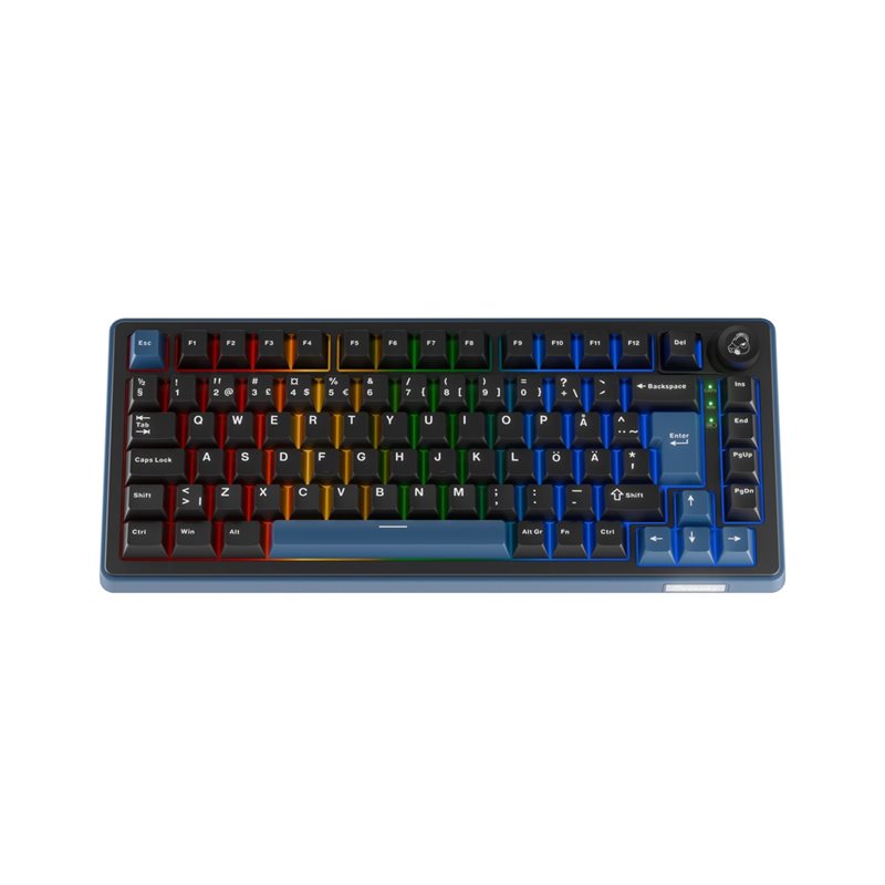 Ducky OK-M-75, mekaaninen näppäimistö, 75% Baby Switch, musta / sininen