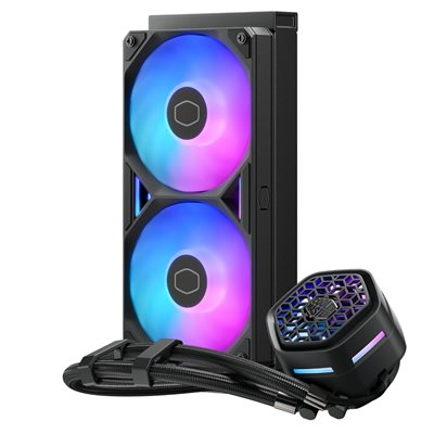 Cooler Master MasterLiquid 240 Atmos II VRM Fan, 240mm AIO-nestejäähdytysratkaisu prosessorille, musta