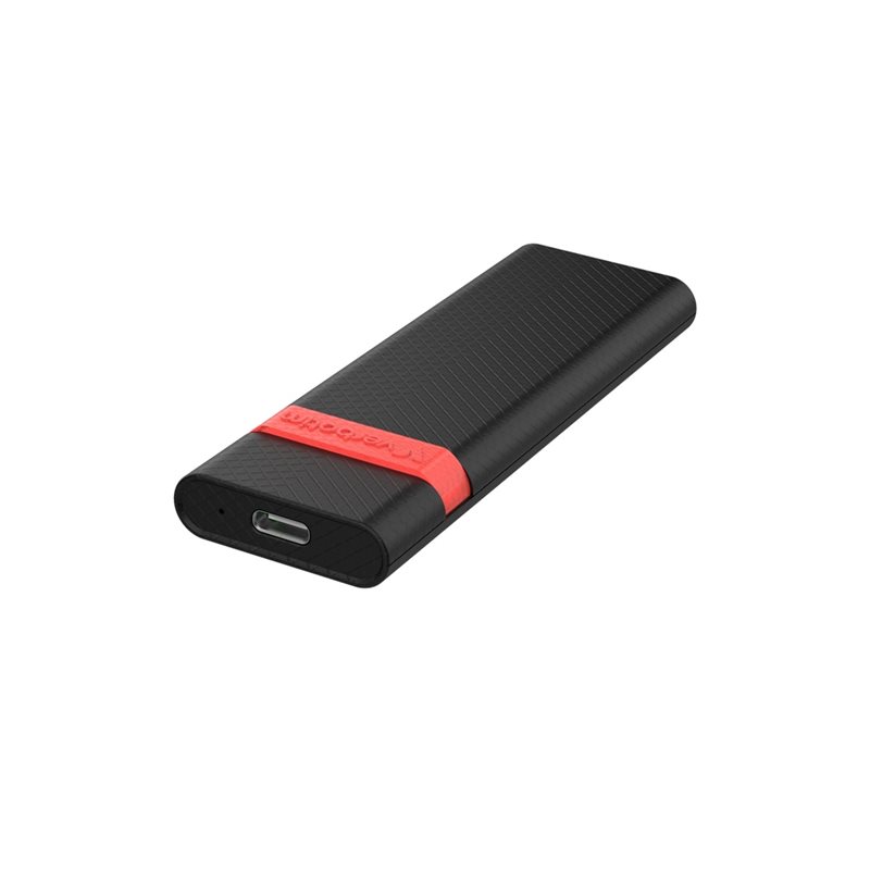 Verbatim Ulkoinen kotelo M.2 NVMe SSD-levylle, 3.2 Gen2 USB-C, hopea