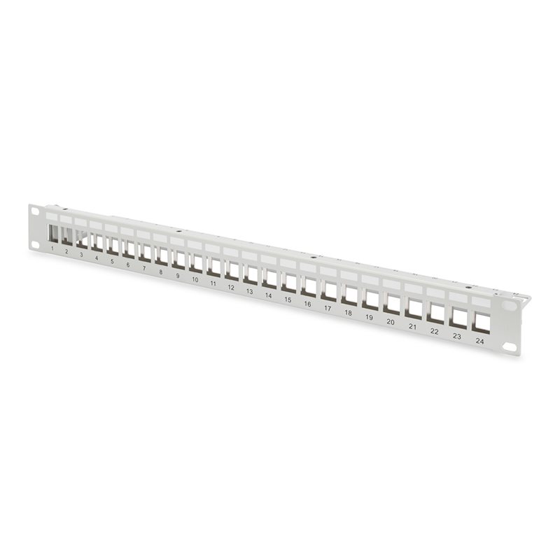 Digitus 19" Modular Patch Panel, 24-porttinen kytkentäpaneeli, harmaa