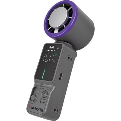 Verbatim Cool 'n' Go Ice Touch Pro Handheld Fan, ladattava käsituuletin, violetti/harmaa