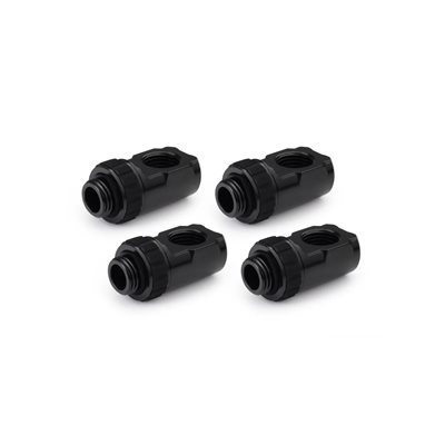 Alphacool Apex Grip Adapter 90° -sovitinsarja, OT/IT, G1/4, kierrettävä, 4 kpl, musta