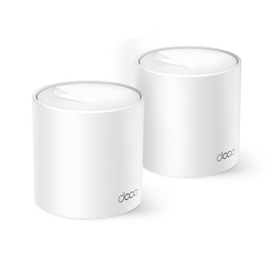 TP-Link Deco X10, Dual Band AX1500 Wi‑Fi 6 -Mesh-järjestelmä, valkoinen, 2 kpl