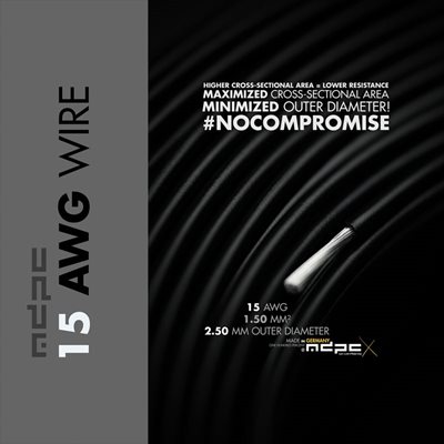 MDPC-X 15 AWG Wire -sähköjohto, 1m, musta