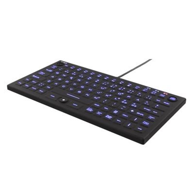 Deltaco Vesitiivis näppäimistö tappihiirellä, IP68, musta