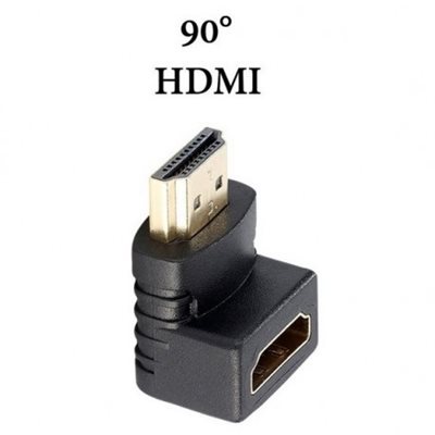 Aioni Electronics HDMI uros - naaras kulma adapteri, 90 astetta (Poistotuote! Norm. 3,90€)