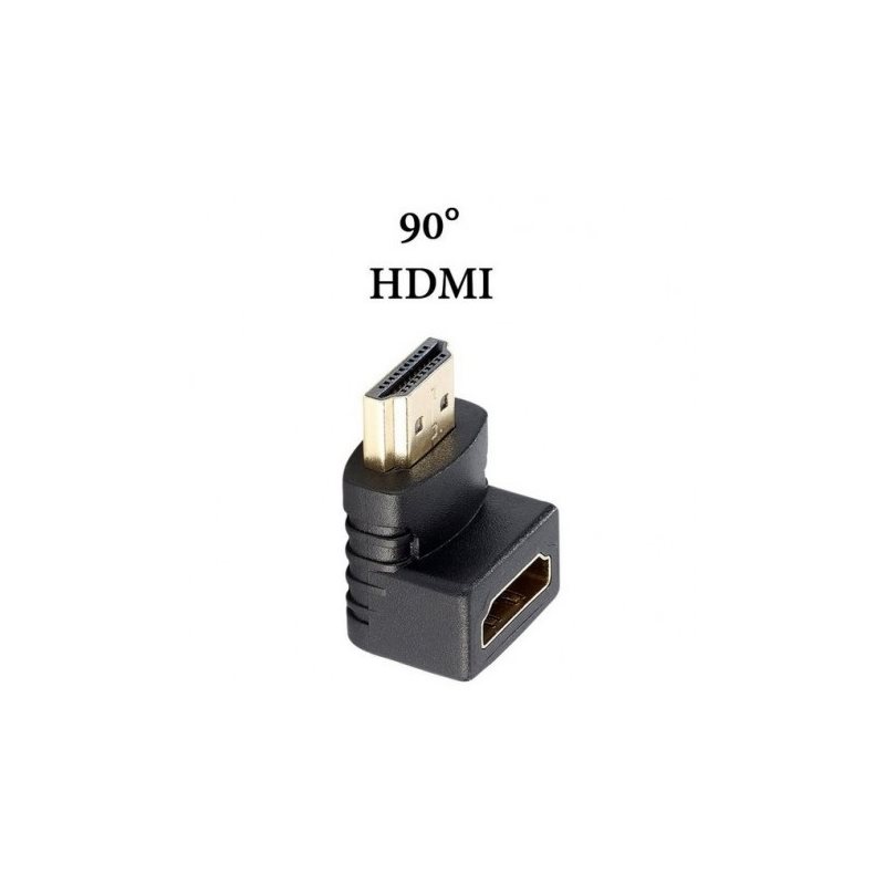 Aioni Electronics HDMI uros - naaras kulma adapteri, 90 astetta (Poistotuote! Norm. 3,90€)