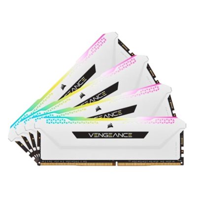 Corsair 32GB (4 x 8GB) Vengeance RGB PRO SL, DDR4 3600MHz, CL18, 1.35V, valkoinen