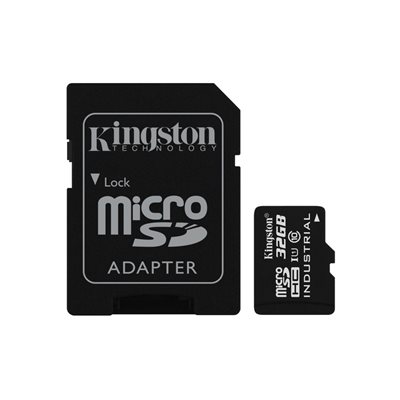 Kingston 32GB Industrial Temperature microSDHC C10 A1 pSLC -kortti, UHS-I, 90/45 MB/s