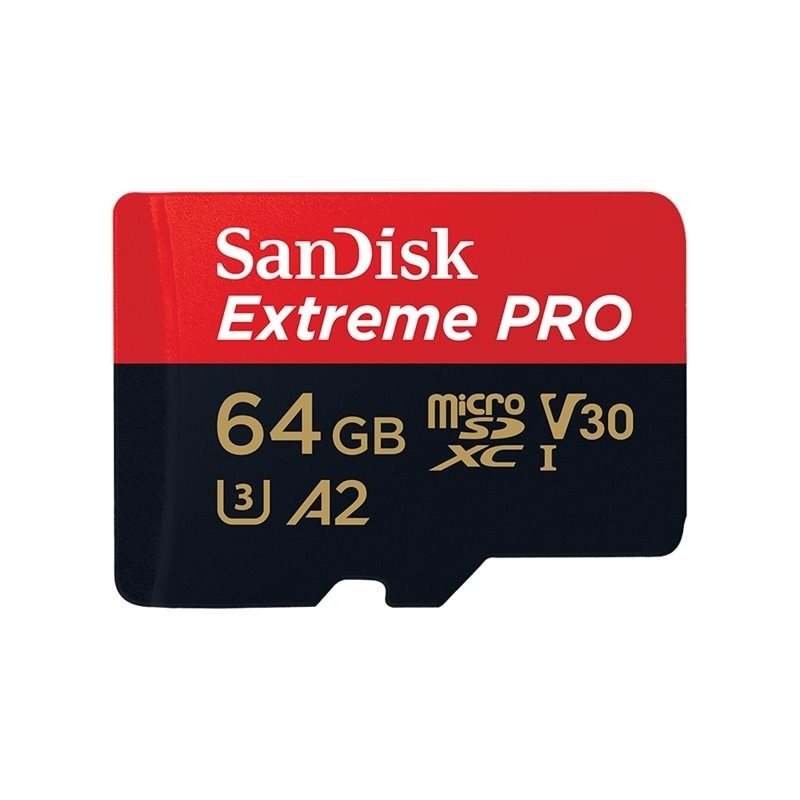Sandisk 64GB Extreme Pro microSDXC -muistikortti, UHS-I U3, 200/90 MB/s