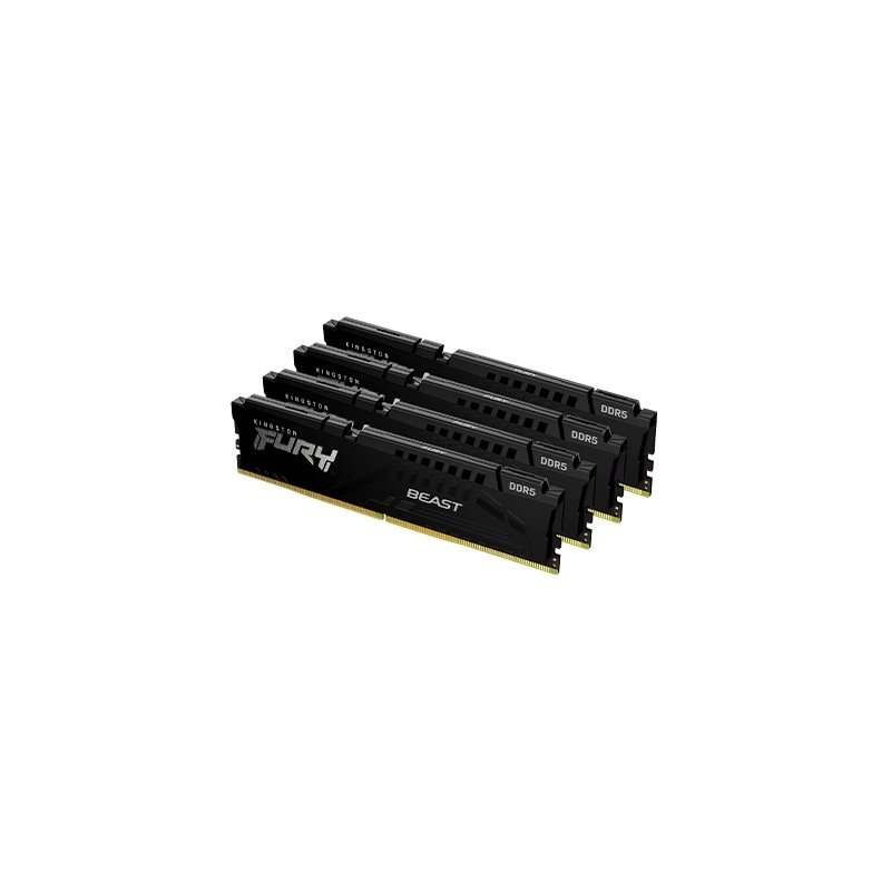 Kingston 128GB (4 x 32GB) FURY Beast, DDR5 5200MHz, CL40, 1.25V, musta