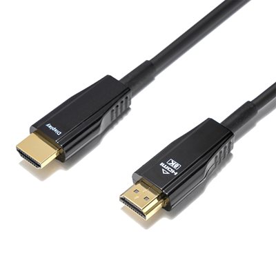 Deltaco 2.1 HDMI -näyttökaapeli, aktiivinen, optinen, 8K60Hz, 20m, musta