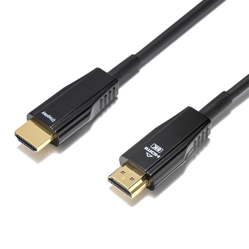 Deltaco 2.1 HDMI -näyttökaapeli, AOC, 20m, musta