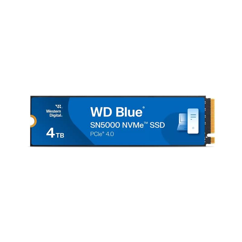 Western Digital 4TB WD Blue SN5000 NVMe SSD -levy, M.2 2280, PCIe Gen4 x4, 5500/5000 MB/s