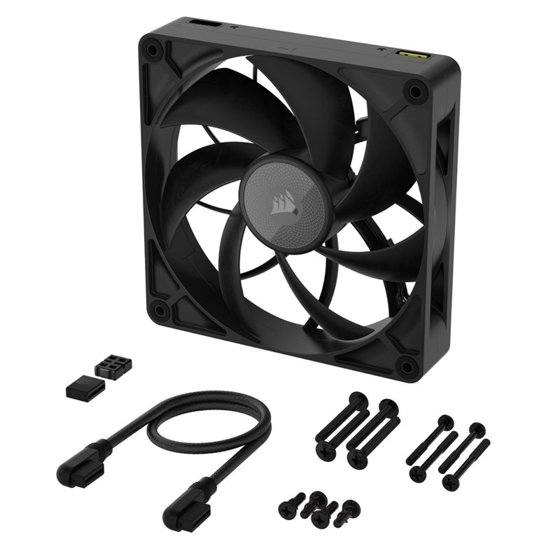 Corsair iCUE LINK RX140 140 mm PWM Fan Expansion Kit ‑laajennussarja, musta