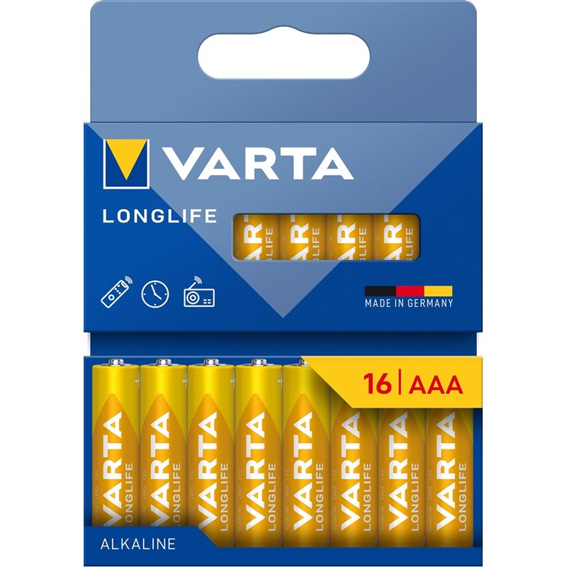 Varta AAA/LR03 Longlife -paristo, 16kpl