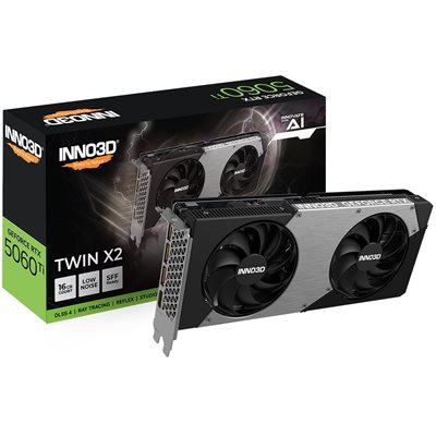 INNO3D GeForce RTX 5060 Ti TWIN X2 -näytönohjain, 16GB GDDR7