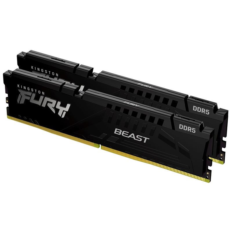 Kingston 64GB (2 x 32GB) FURY Beast, DDR5 6000MHz, CL36, 1.35V, musta