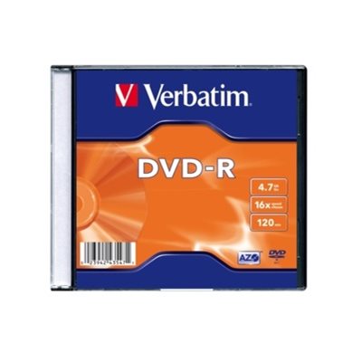Verbatim DVD-R 4,7GB/120min, 16x, slim case, 1kpl