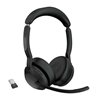 Jabra Evolve2 55 MS, langaton kuulokemikrofoni, Bluetooth 5.2, USB-A, musta