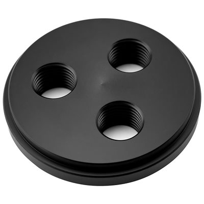 Singularity Computers Protium Triple Port Cap - Acetal, nestesäiliön kansi, musta