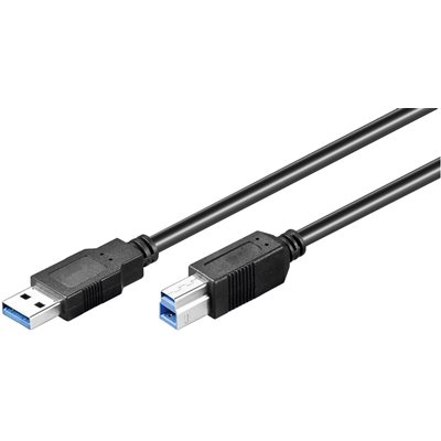 MicroConnect 3.2 Gen1 USB-A - USB-B -kaapeli, 0,5m, musta