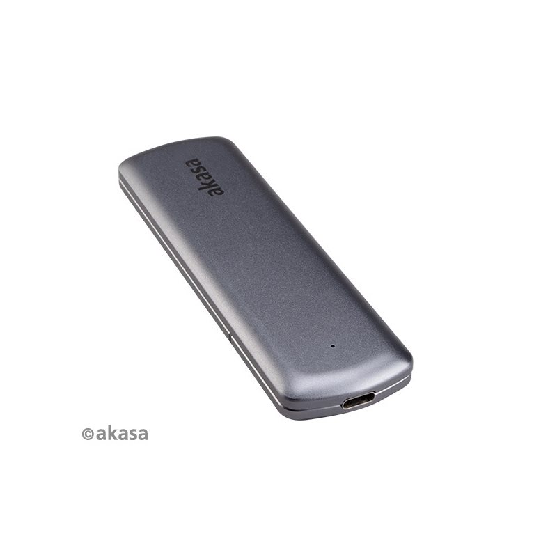 Akasa 3.2 Gen2 USB-C kotelo M.2 SATA / NVMe SSD -levylle, harmaa