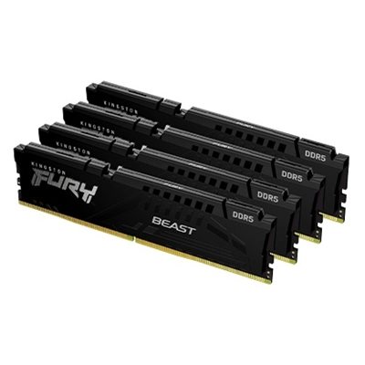 Kingston 64GB (4 x 16GB) FURY Beast, DDR5 5200MHz, CL40, 1.25V, musta