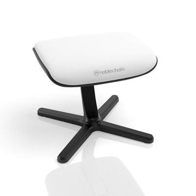 noblechairs Footrest 2 - White Edition, vinyyliverhoiltu jalkarahi, valkoinen/musta