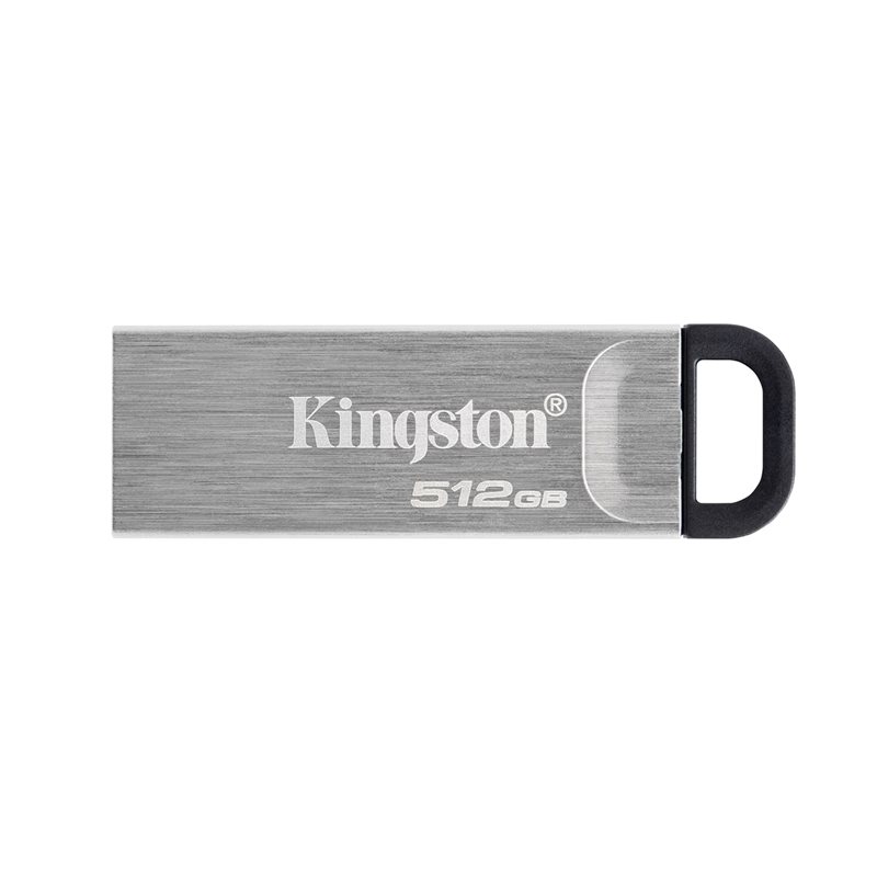 Kingston 512GB DataTraveler Kyson, USB 3.2 Gen1 -muistitikku, 200/60 MB/s, harmaa/musta