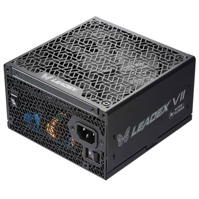 Super Flower 1000W LEADEX VII Platinum PRO ATX 3.0 -virtalähde, 80 Plus Platinum, musta