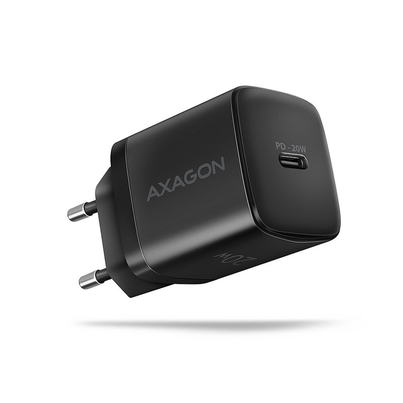 AXAGON 20W verkkovirtalaturi, USB-C PD3.0, musta