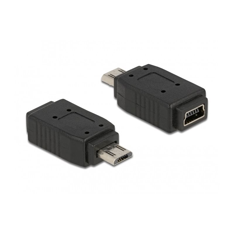 DeLock Micro-USB -> Mini-USB -adapteri, musta